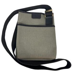 Salvatore Ferragamo Womens Canvas Strap Beige/Brown Crossbody Shoulder Bag